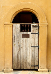 antique wooden door