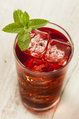 Cold Refreshing Berry Hibiscus Ice Tea