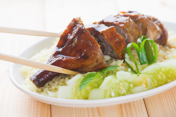 Roasted duck rice