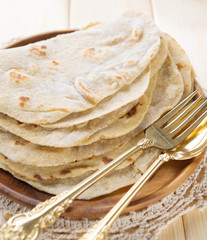 India vegetarian food plain chapatti roti