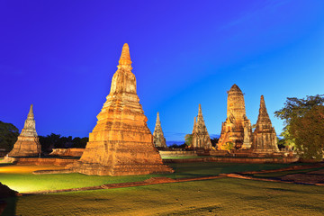 Fototapeta premium Wat Chaiwattanaram at Ayutthaya Historical Park Thailand