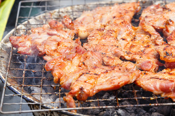 meat on grill , barbecue