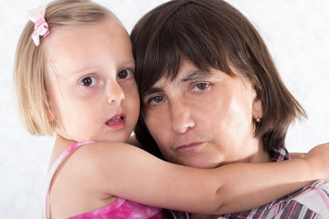Grandmother and granddaughter