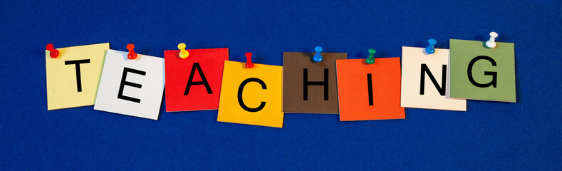 Teaching - sign series for education terms.