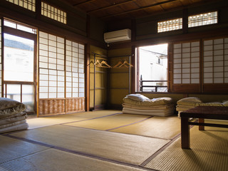 Japanisches Zimmer mit Tatami Fußboden