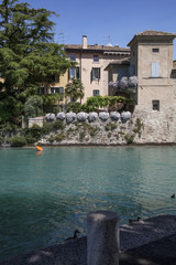 Panorama on the lake in Italy