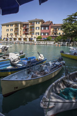 Boats on the lake in Italy