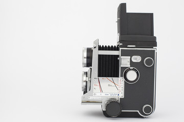 vintage old photographic twin lens camera