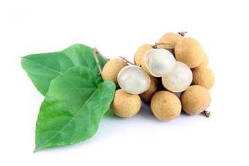 Longan on white background.