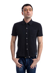 Fototapeta premium nerd man isolated on white