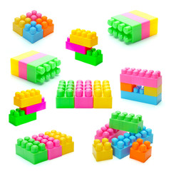 Obraz premium meccano toy isolated on white background