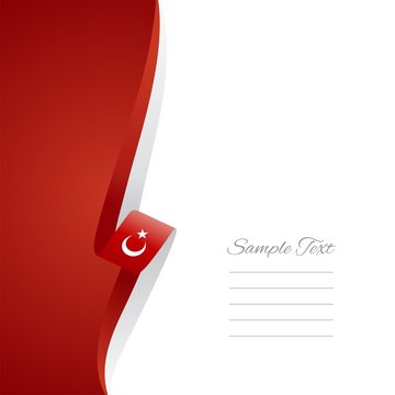 Turkish left side brochure cover vector