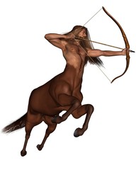 Sagittarius the archer - galloping - obrazy, fototapety, plakaty