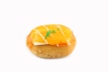 Yellow color Sushi Donuts.