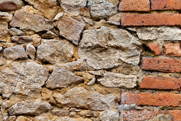 Old Stone and brick Wall