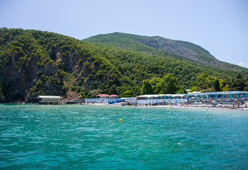 Fototapeta premium Amazing landscape of the Black Sea and mountains
