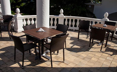 Outdoor cafe terrace