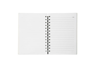 paper notebook isolated on white