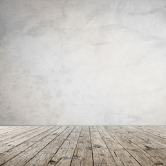 Interior Design With Old Grunge Wallpaper