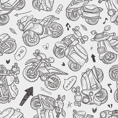 seamless motorcycle pattern