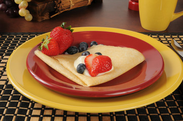 Crepes with fresh fruit