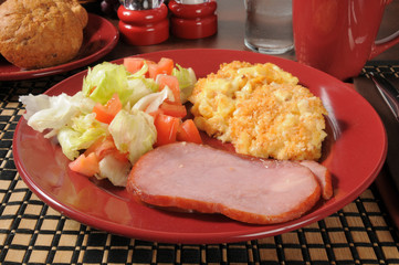 Ham and potatos