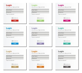 login form - white colour