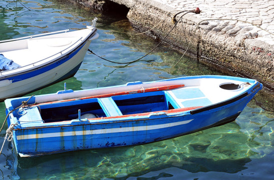 ship in the harbor, the Ionian Sea
