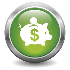 Dollar piggy bank icon