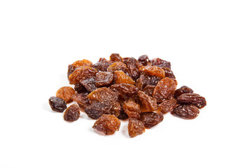 Rasins on white backround