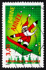 Postage stamp France 1998 Santa Claus, New Year