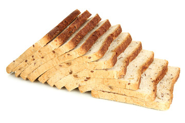 Toast bread, isolated on white