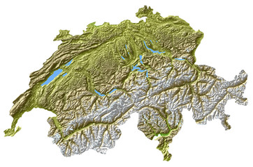 Reliefkarte Schweiz