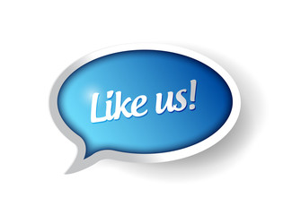 like us message communication bubble illustration