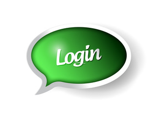 login message communication bubble illustration