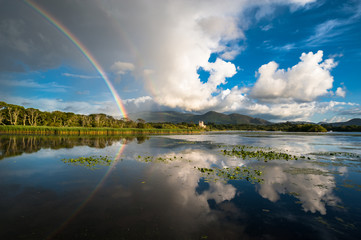 Killarney rainbow reflection
