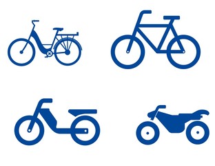 Naklejka premium 2 roues en 4 icônes