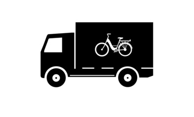Vélo de ville dans un camion