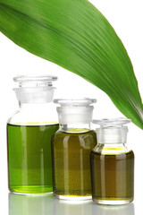 Medicine bottles isolated on white