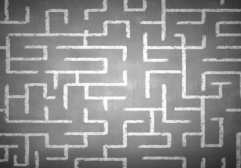 Chalk drawn maze