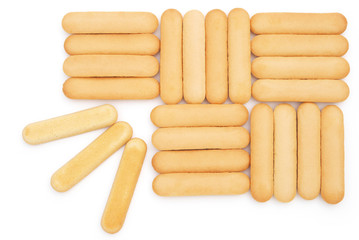 biscuit sticks on white with clipping path