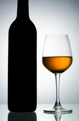 Bottle&wine glass