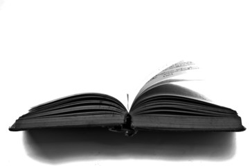 Pages of a old book,black and white.