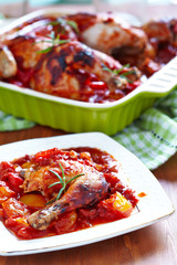Baked chicken with vegetables