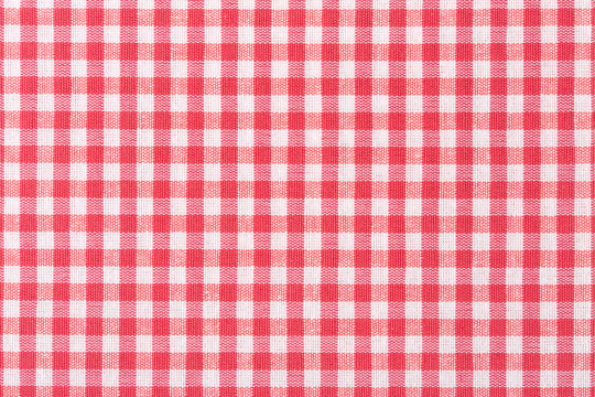 Tablecloth red and white background