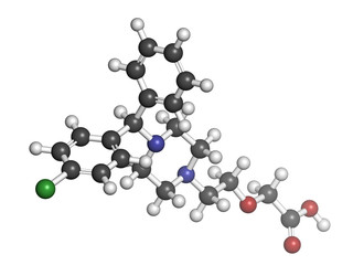 Cetirizine (levocetirizine) antihistamine drug.