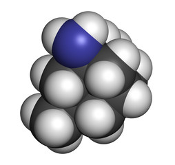 Memantine Alzheimer's disease drug, chemical structure.