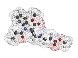 Remifentanil anaesthetic and analgesic drug, chemical structure.
