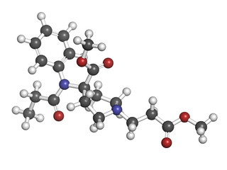 Remifentanil anaesthetic and analgesic drug, chemical structure.