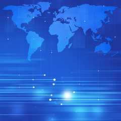 Blue Motion Technology Abstract Background